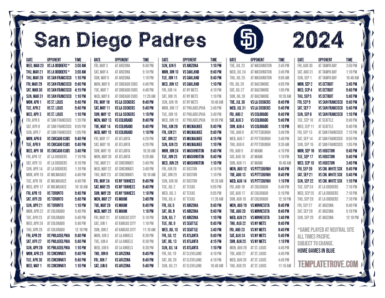 2025 San Diego Padres Baseball: Complete Broadcast Schedule Unveiled 2025 San Diego Padres Baseball: Complete Broadcast Schedule Unveiled