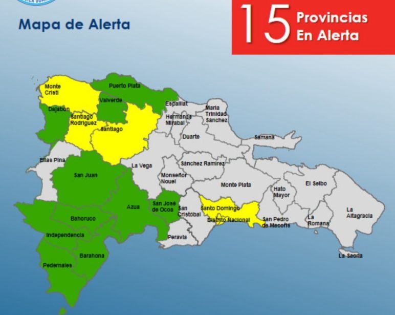 9 Provincias En Alerta Amarilla, 5 En Verde Según El COE 9 Provincias En Alerta Amarilla, 5 En Verde Según El COE