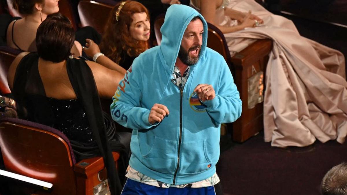 Adam Sandler At The Oscars 2025: Analyzing His Cameo, Clothing Choice, And Hug With Timothée Chalamet Adam Sandler At The Oscars 2025: Analyzing His Cameo, Clothing Choice, And Hug With Timothée Chalamet