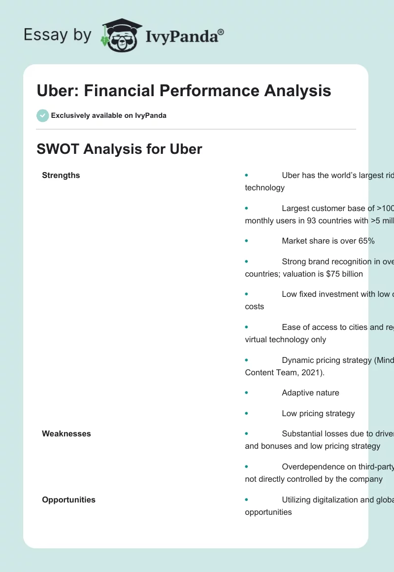 Analyzing Uber's Stock Performance During Economic Uncertainty Analyzing Uber's Stock Performance During Economic Uncertainty