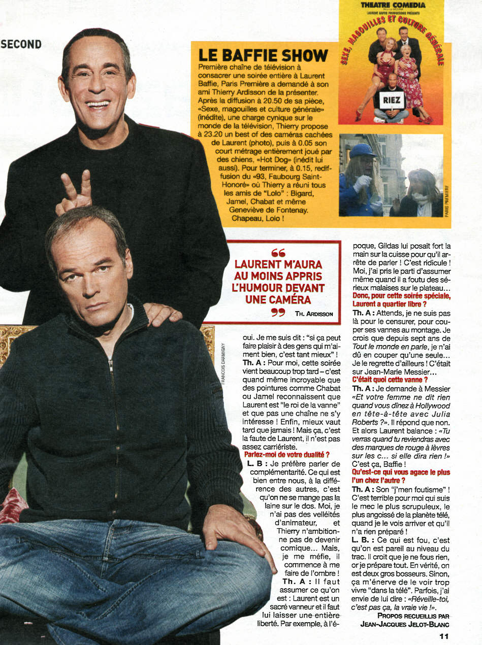 Ardisson Et Baffie : Conflits Et Tensions Sur Le Plateau Ardisson Et Baffie : Conflits Et Tensions Sur Le Plateau