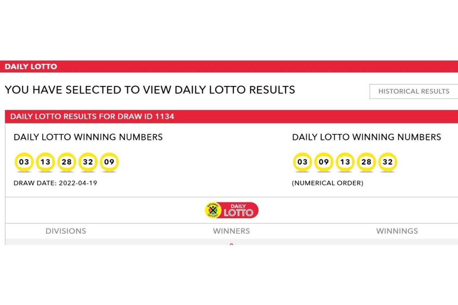 Check The Daily Lotto Results For Tuesday, April 22, 2025 Check The Daily Lotto Results For Tuesday, April 22, 2025