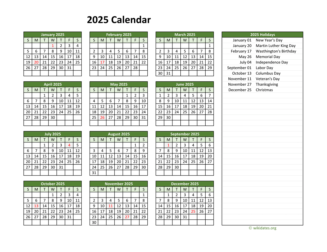 Complete 2025 US Holiday Calendar: Federal And Non-Federal Dates Complete 2025 US Holiday Calendar: Federal And Non-Federal Dates