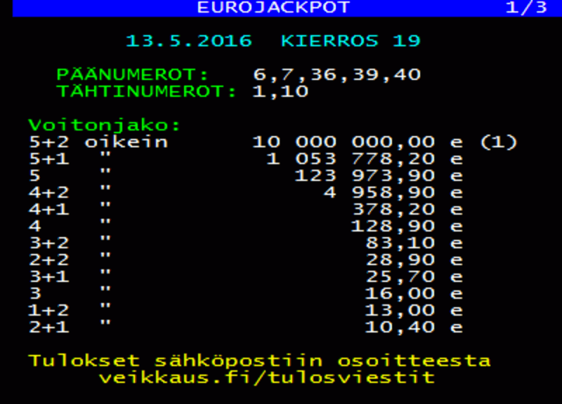 Eurojackpotin Jättipotti Nousee – Kuinka Suuri Summa On Luvassa? Eurojackpotin Jättipotti Nousee – Kuinka Suuri Summa On Luvassa?