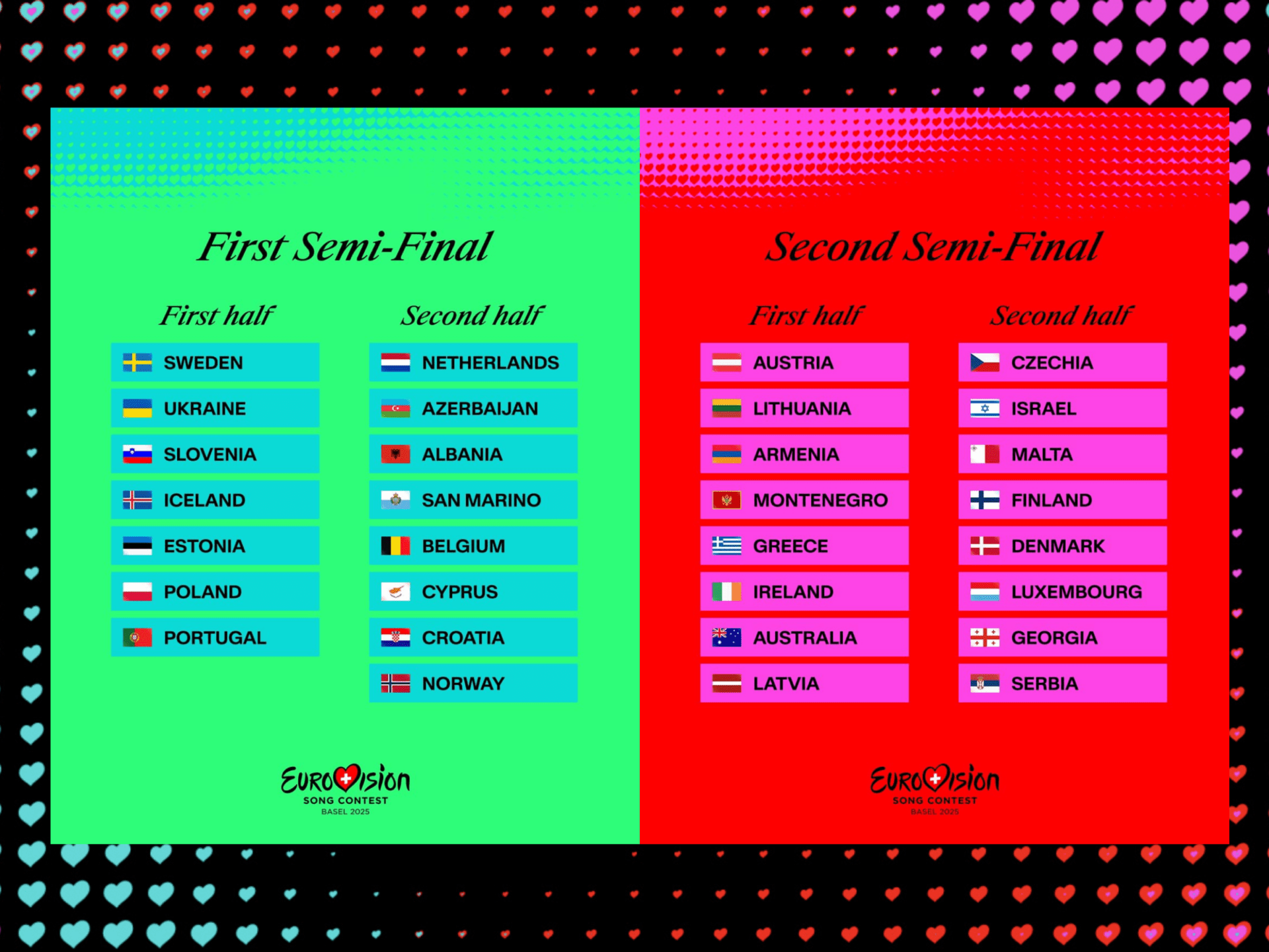 Eurovision 2025: A Running List Of Confirmed Artists And Entries Eurovision 2025: A Running List Of Confirmed Artists And Entries