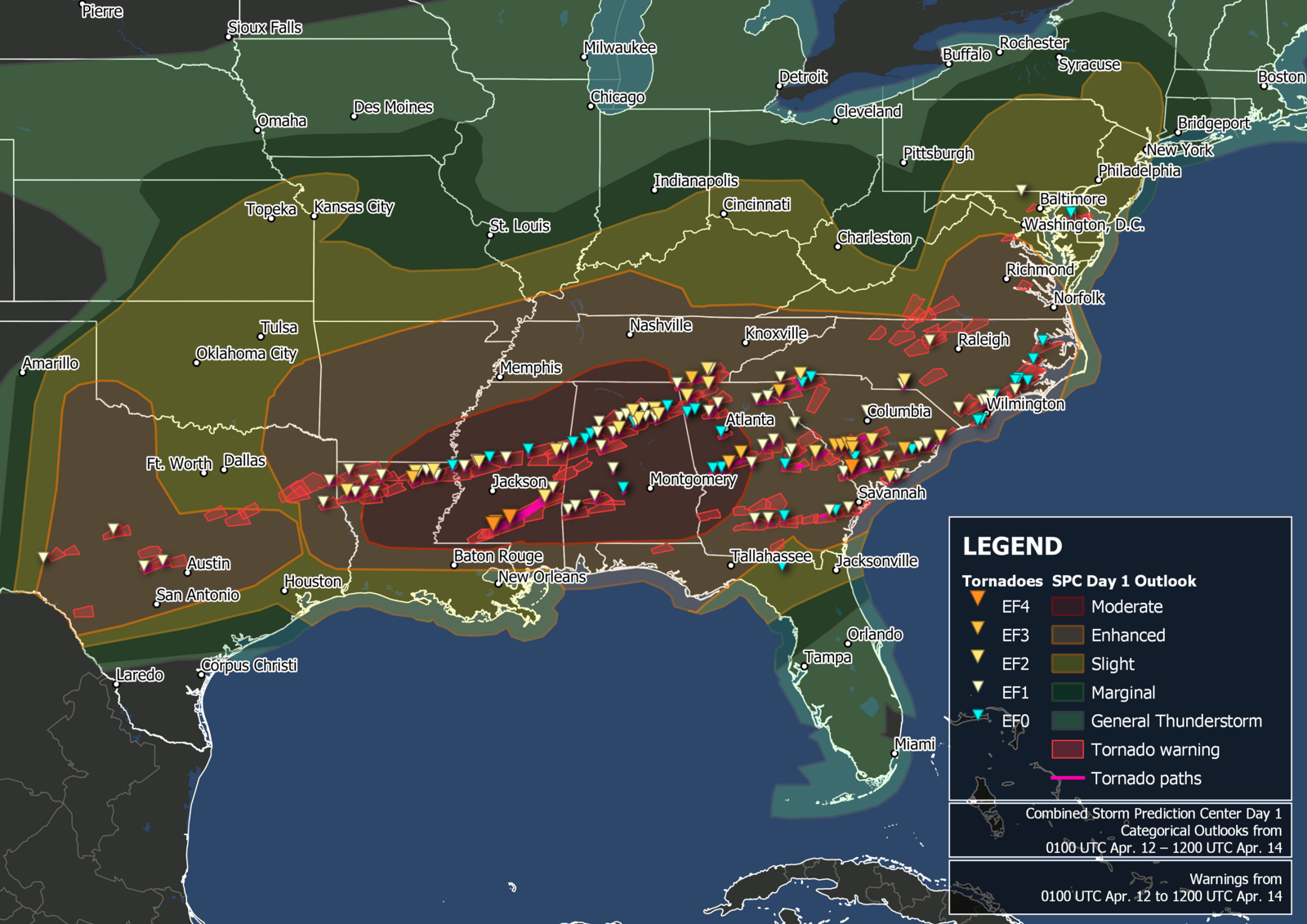 Flash Flood Warnings And April 2 Tornado Count Update: April 4, 2025 Flash Flood Warnings And April 2 Tornado Count Update: April 4, 2025