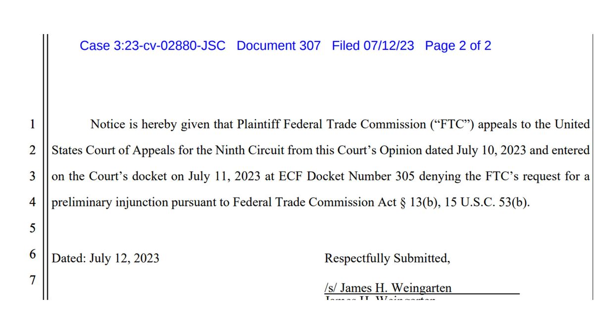 FTC To Appeal Microsoft-Activision Deal Ruling: What's Next? FTC To Appeal Microsoft-Activision Deal Ruling: What's Next?