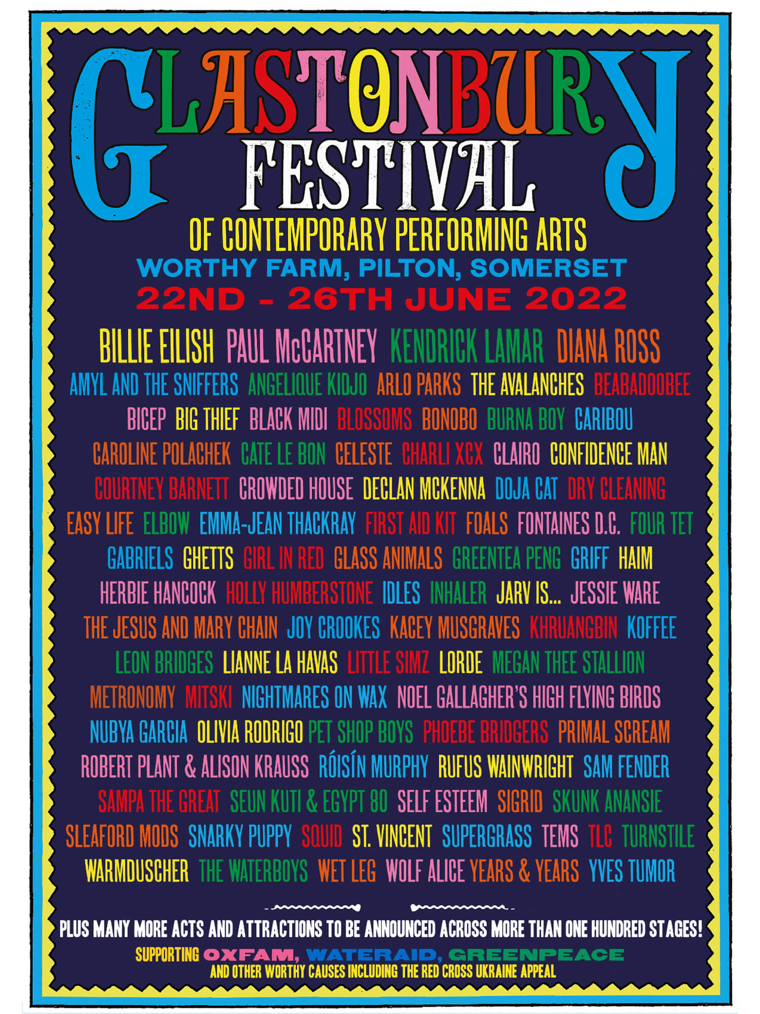 Glastonbury 2025: Full Lineup Announced - Olivia Rodrigo And The 1975 Headline Glastonbury 2025: Full Lineup Announced - Olivia Rodrigo And The 1975 Headline