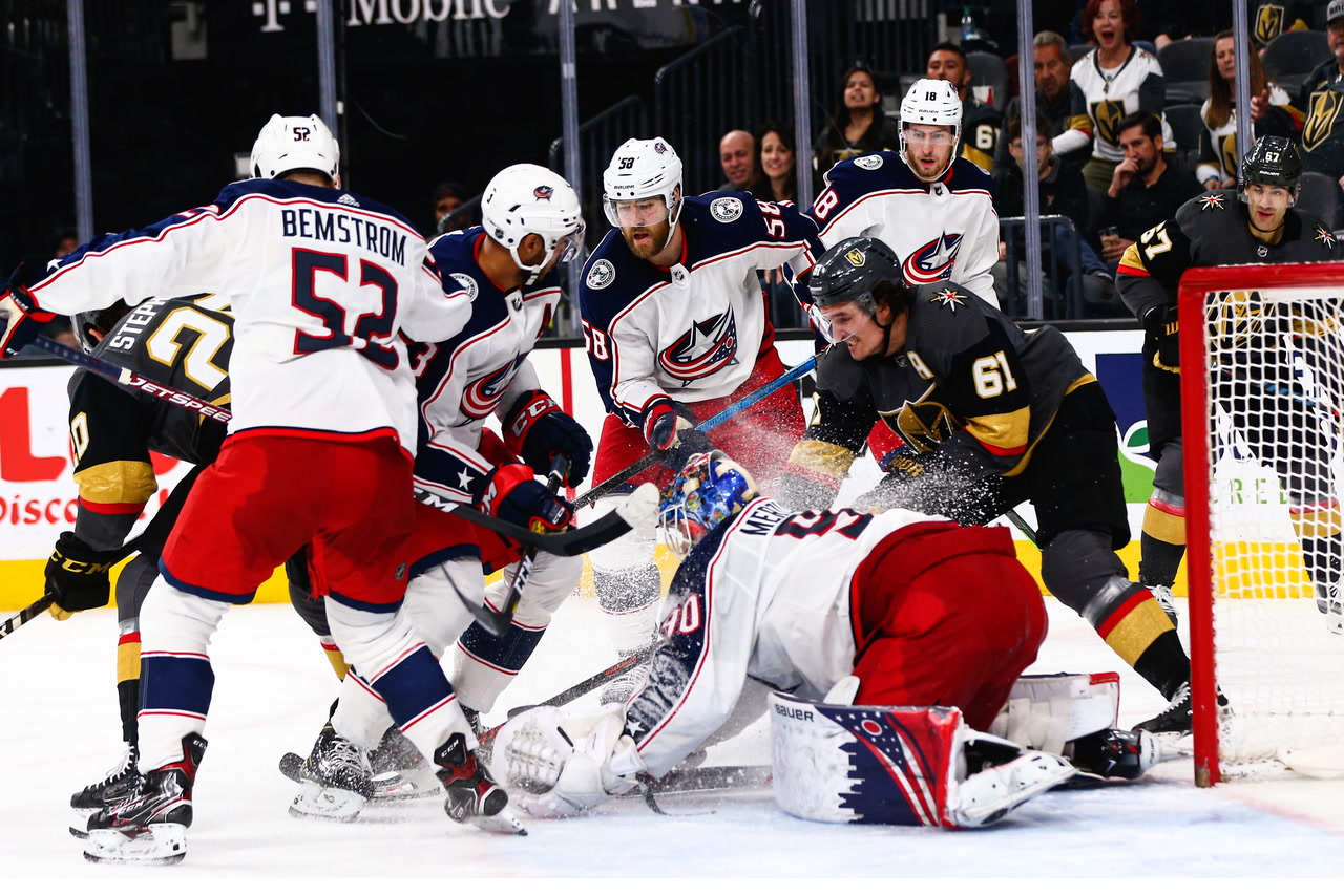 Golden Knights Beat Blue Jackets; Hill's 27 Saves Secure The Win Golden Knights Beat Blue Jackets; Hill's 27 Saves Secure The Win