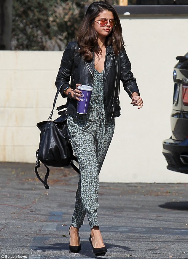 Hot Leather Dress Alert: Selena Gomez's Edgy Outfit Hot Leather Dress Alert: Selena Gomez's Edgy Outfit
