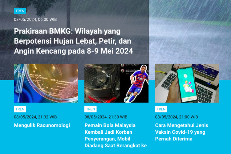 Jawa Timur: Peringatan Hujan Lebat 6 Mei 2024 Jawa Timur: Peringatan Hujan Lebat 6 Mei 2024