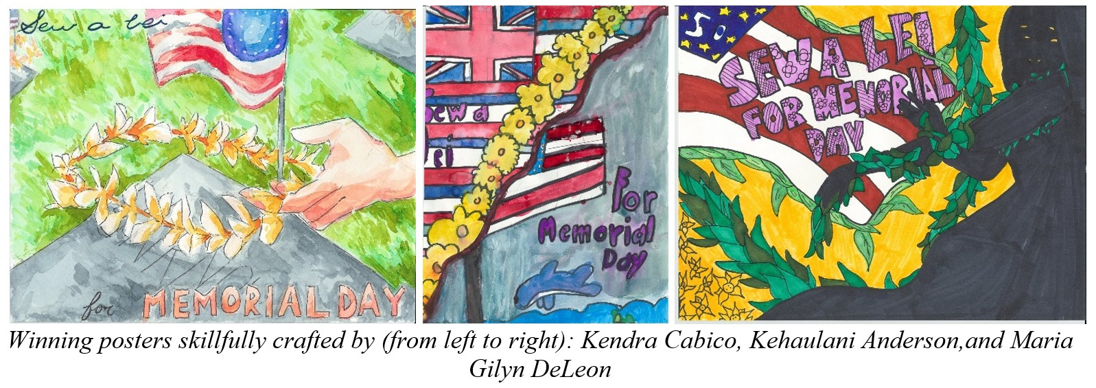 Memorial Day Poster Contest: Celebrating Hawaii Keiki Artistic Abilities Through Lei-Making Memorial Day Poster Contest: Celebrating Hawaii Keiki Artistic Abilities Through Lei-Making
