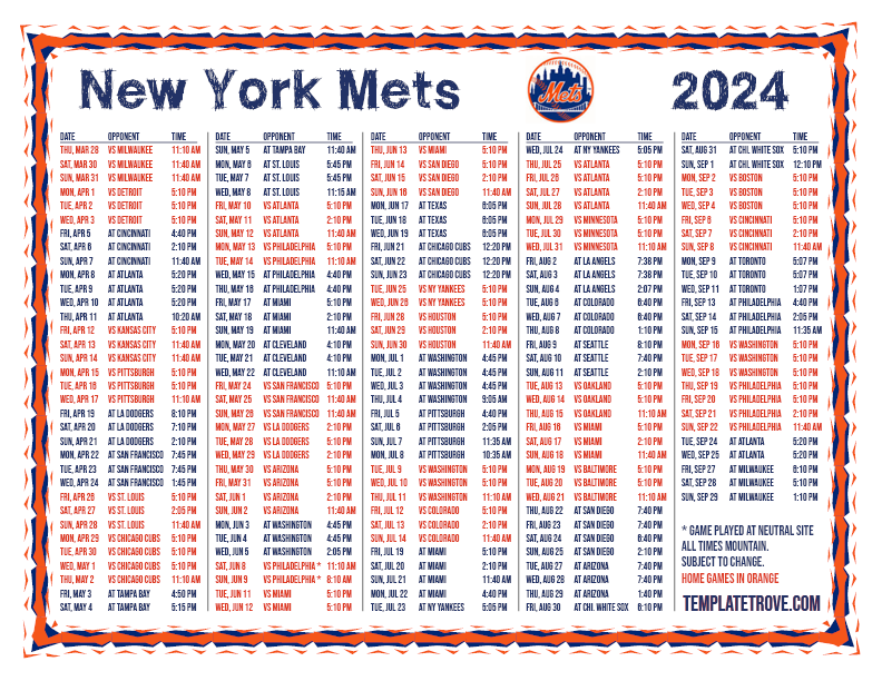 NY Mets Schedule: 3 Defining May Series NY Mets Schedule: 3 Defining May Series
