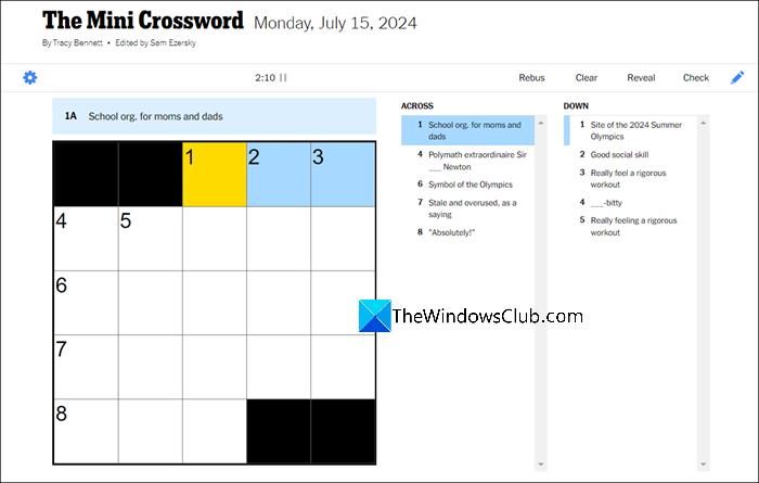 NYT Mini Crossword - March 8 Answer Key NYT Mini Crossword - March 8 Answer Key