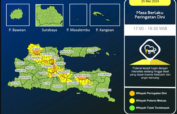 Prakiraan Cuaca Jawa Tengah 24 April 2024: Peringatan Hujan Sore Prakiraan Cuaca Jawa Tengah 24 April 2024: Peringatan Hujan Sore