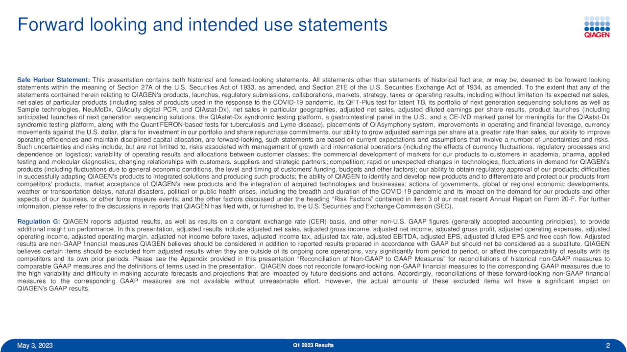 QIAGEN N.V.: Strong Q1 2025 Results And Updated 2025 EPS Outlook QIAGEN N.V.: Strong Q1 2025 Results And Updated 2025 EPS Outlook