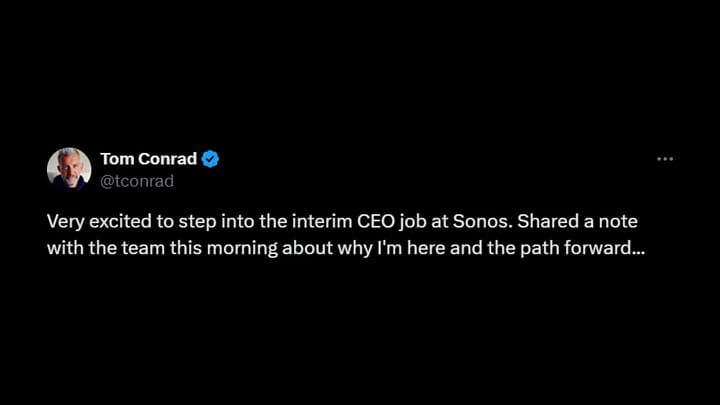 Sonos Interim CEO Tom Conrad: An Exclusive Interview Sonos Interim CEO Tom Conrad: An Exclusive Interview