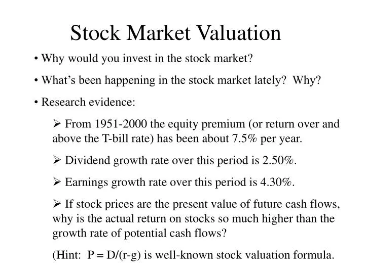 Stock Market Valuation Anxiety: BofA Offers A Calming Perspective Stock Market Valuation Anxiety: BofA Offers A Calming Perspective