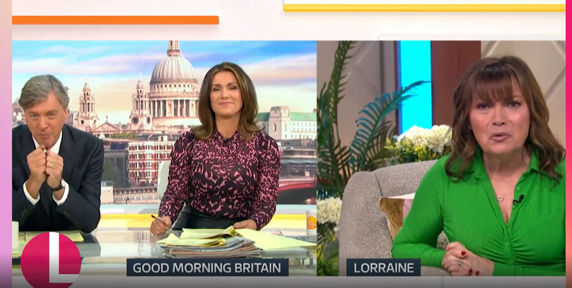 TV Host Lorraine Kelly Squirming After David Walliams' Remark TV Host Lorraine Kelly Squirming After David Walliams' Remark