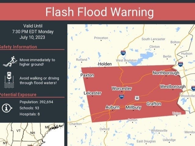 Urgent: Flash Flood Warning Issued For Hampshire & Worcester, Thursday Night Urgent: Flash Flood Warning Issued For Hampshire & Worcester, Thursday Night