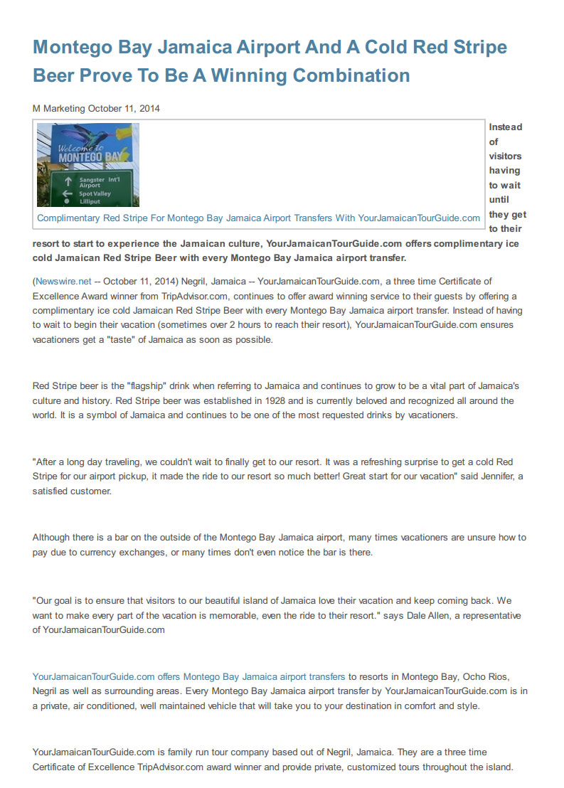 Your Guide To Montego Bay, Jamaica Your Guide To Montego Bay, Jamaica